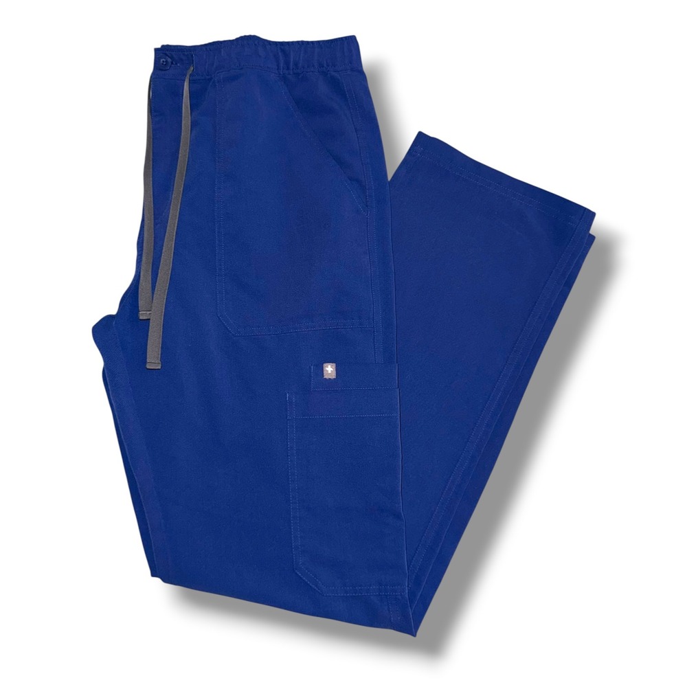 Figs Scrub Pants Women L Royal Blue Technical Collection Straight Leg TM3001